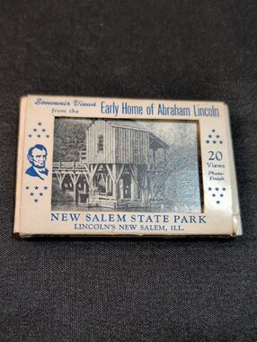 Vintage Souvenir View Photo Booklet From Abraham Lincoln's Early Home